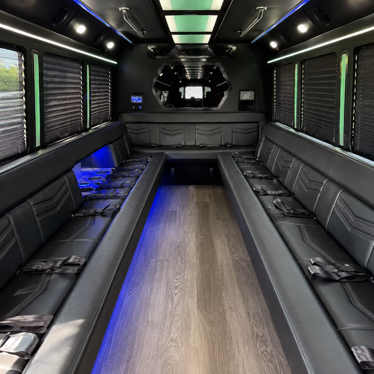 20 Passenger Party Bus Inside