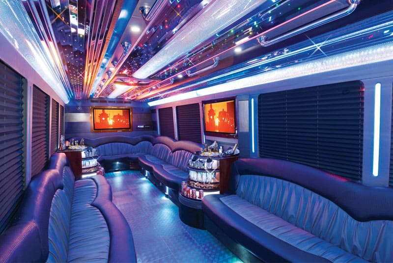 Bayonne 20 Passenger Party Bus Interior