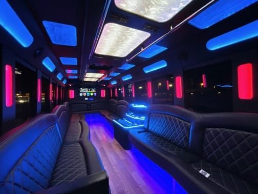 Toms River 35 Passenger Party Bus Interior